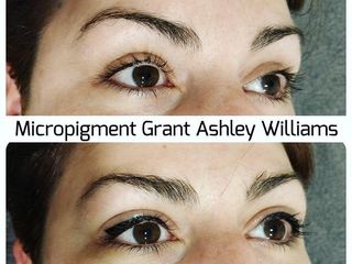 Antes y después Micropigmentación Profesional Grant Ashley Williams