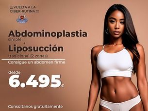 Abdominoplastia+liposucción desde 6.495€