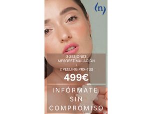 3 sesiones Meso estimulación + 2 Peeling PRX por 499€