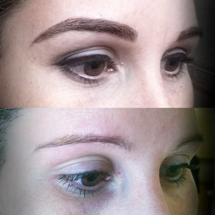 antes y después microblading