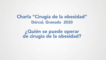 ¿Quién se puede operar de cirugía de la obesidad?