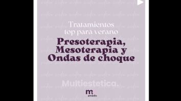 Presoterapia, Mesoterapia y Ondas de choque - Clínica Amédic